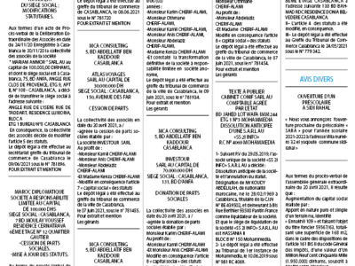 JOURNAL ANNONCE LEGALE - NOUVELLES DU MAROC4 JOURNAL ANNONCE LEGALE - NOUVELLES DU MAROC4